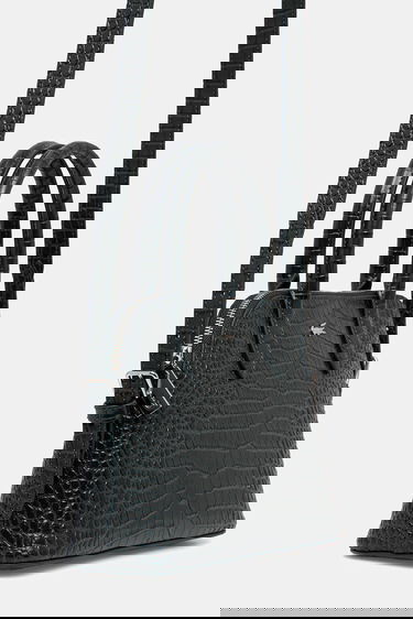 Handväska Lacoste Lacoste Croc-Effect Dome Satchel Bag Grön | NF4983KL, 1