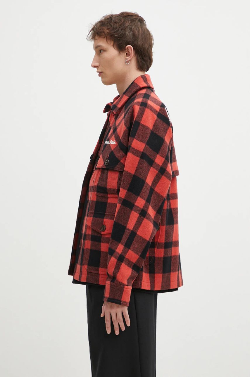 Skjorta Human Made Oversize Wool Hunting Jacket Röd | HM28JK031, 1