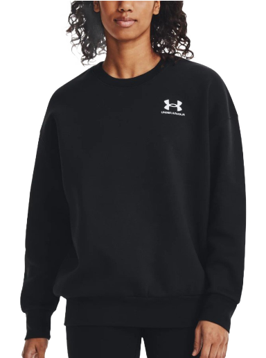 Sweatshirt Under Armour Essential Fleece Oversized Crewneck Svart | 1379475-001