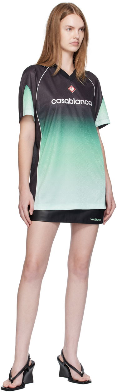 T-shirt Casablanca Casablanca Gradient Monogram Jacquard Football T-shirt Grön | U-WPF25-JTP-375-01, 3