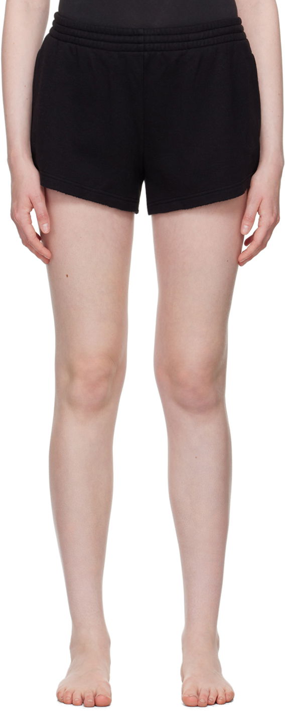 Shorts SKIMS SKIMS Cotton Fleece Shorts Svart | BO-SHO-5561W