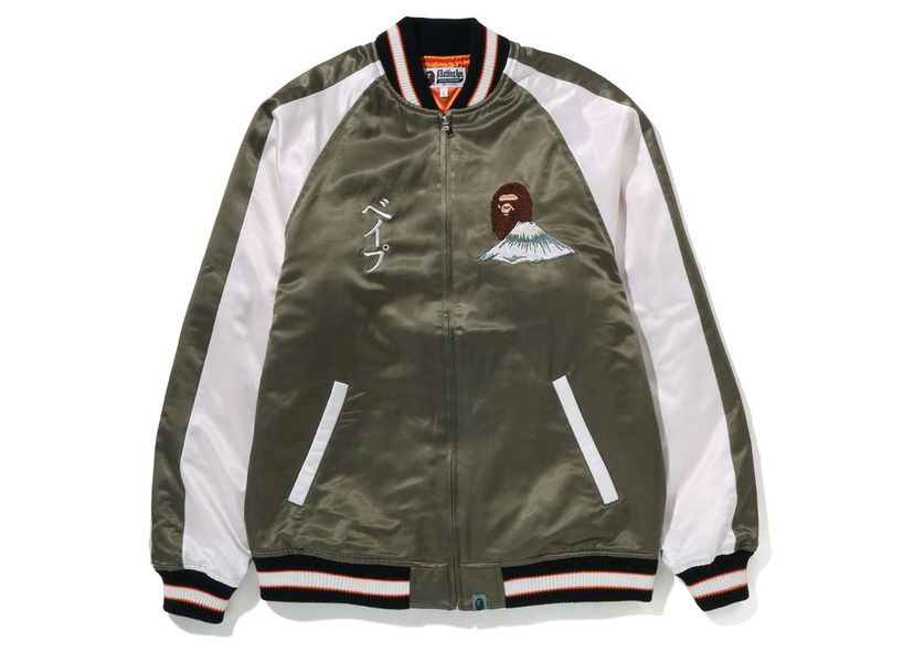 Jacka BAPE BAPE Bape Souvenir Jacket Olive Drab Grön | 1I80-141-010