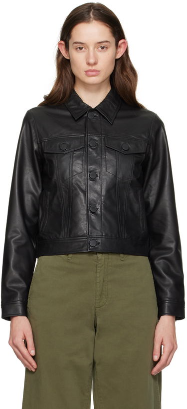 Jacka rag & bone rag & bone Debbie Leather Jacket Svart | WAW23H20161816, 0