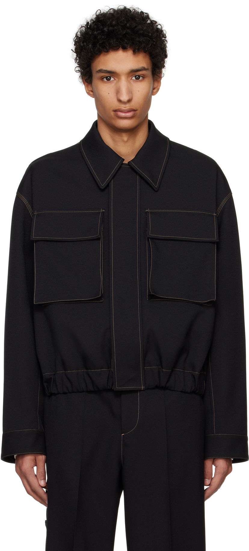 Jacka Jil Sander Jil Sander Flap Pocket Jacket Svart | J22SW0036_J70001