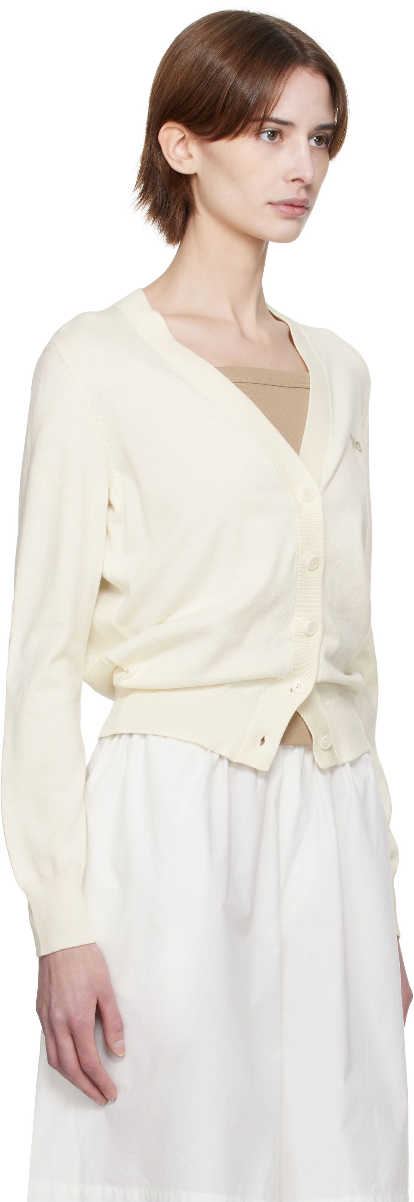 Sweater A.P.C. A.P.C. Berangere Cardigan Vit | COGDK-F22318, 1