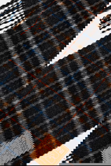 Halsduk GANNI Double Face Wool Check Scarf Flerfärgad | A6933, 2