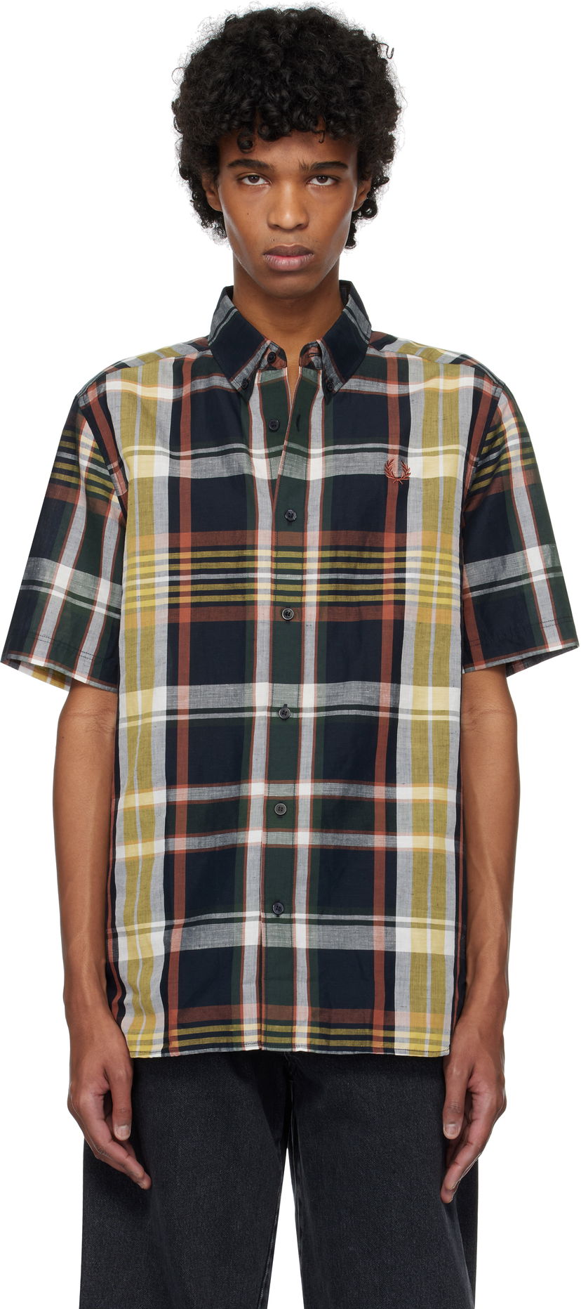 Skjorta Fred Perry Fred Perry Madras Check Short Sleeve Shirt Flerfärgad | M9624