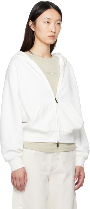 Sweatshirt Fear of God Fear of God ESSENTIALS Classic Fit Zip-Up Hoodie Vit | 192SP255094FW, 1