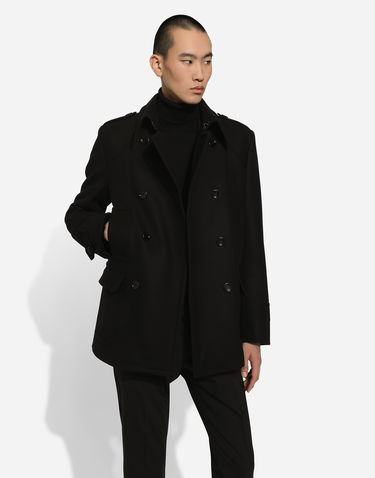 Rockar Dolce & Gabbana Dolce & Gabbana Double-breasted Wool-blend Pea Coat Svart | G046UTHUMT8N0000, 3