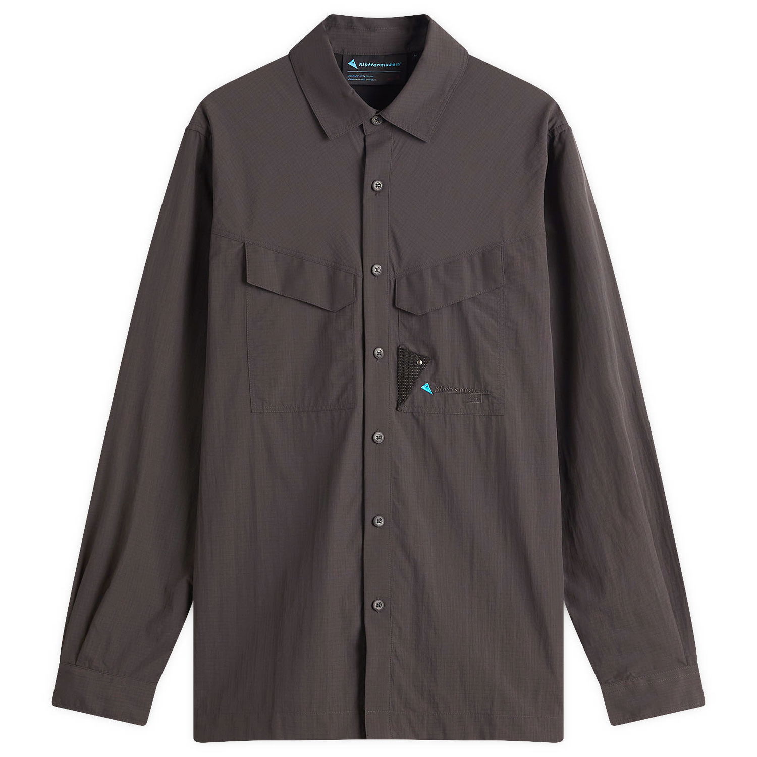 Skjorta Klättermusen Men's Syn Long Sleeve Shirt, Size Large Grå | 10371-961, 0