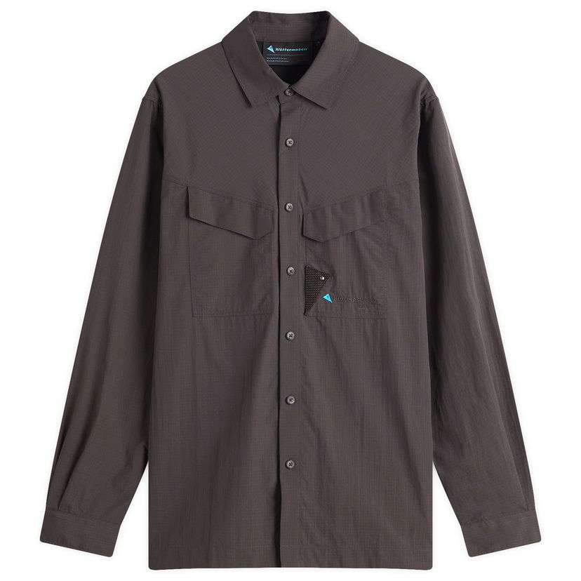 Skjorta Klättermusen Men's Syn Long Sleeve Shirt, Size Large Grå | 10371-961