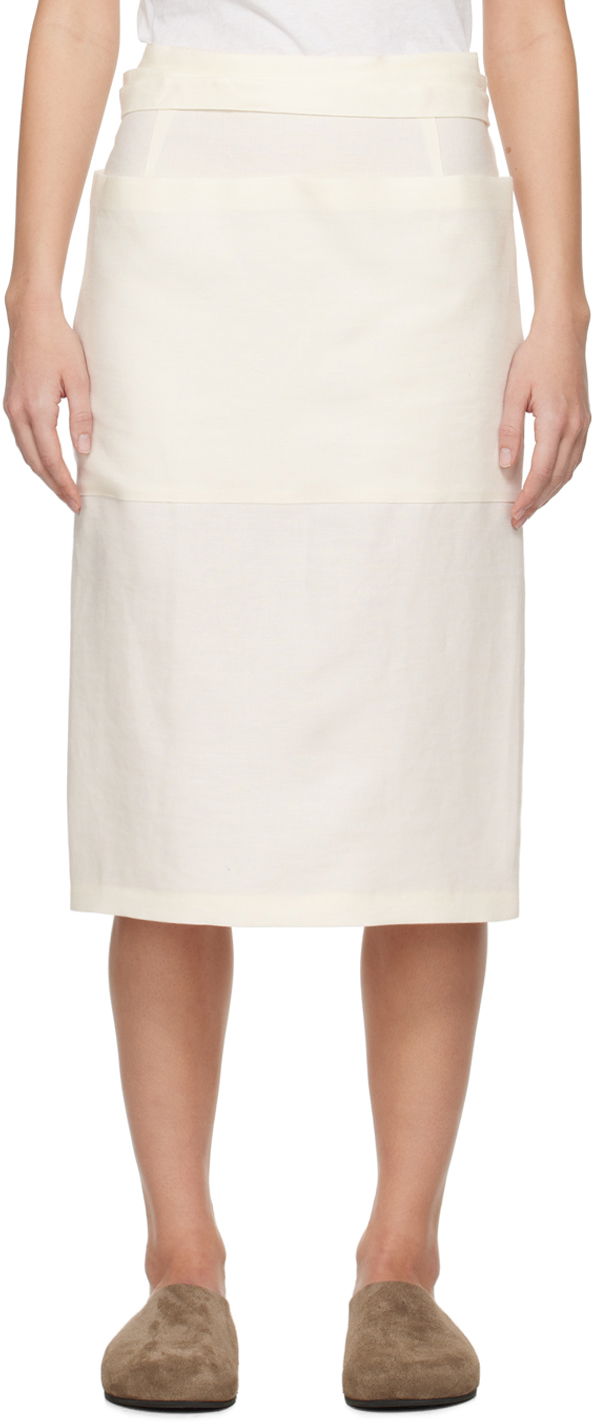 Kjol The Row Midi Skirt With Pockets Vit | 7905-W2929