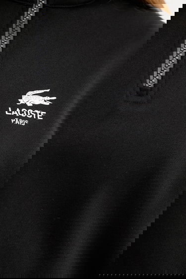 Sweatshirt Lacoste Cotton Half-Zip Sweatshirt with Paris Logo Print Svart | SH2735, 10