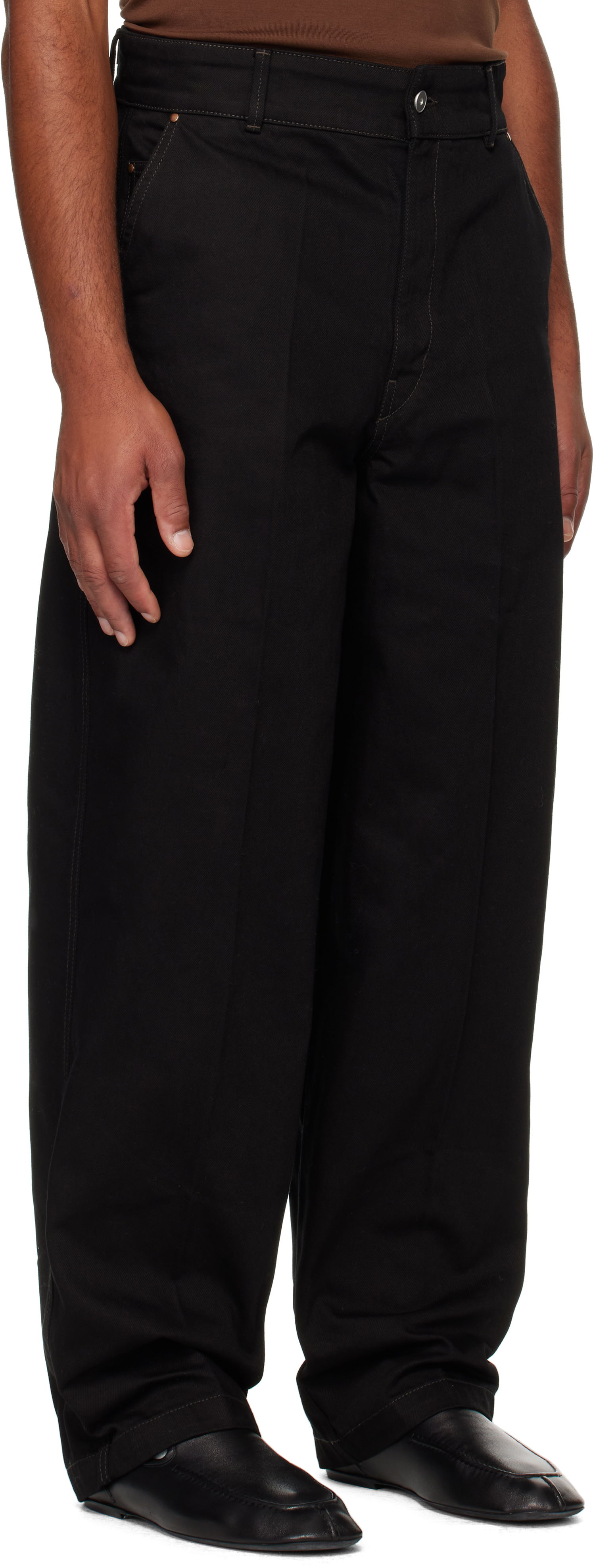 Jeans LEMAIRE LEMAIRE Maxi Barrel Workwear Jeans Svart | PA1261 LD1055, 1