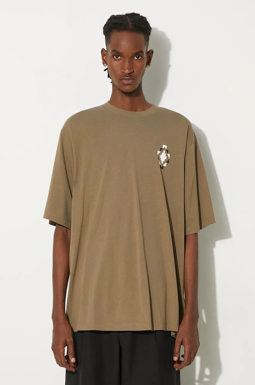 T-shirt Marcelo Burlon Cross Over Print T-Shirt Grön | CMAA054F24JER0026E6F, 0