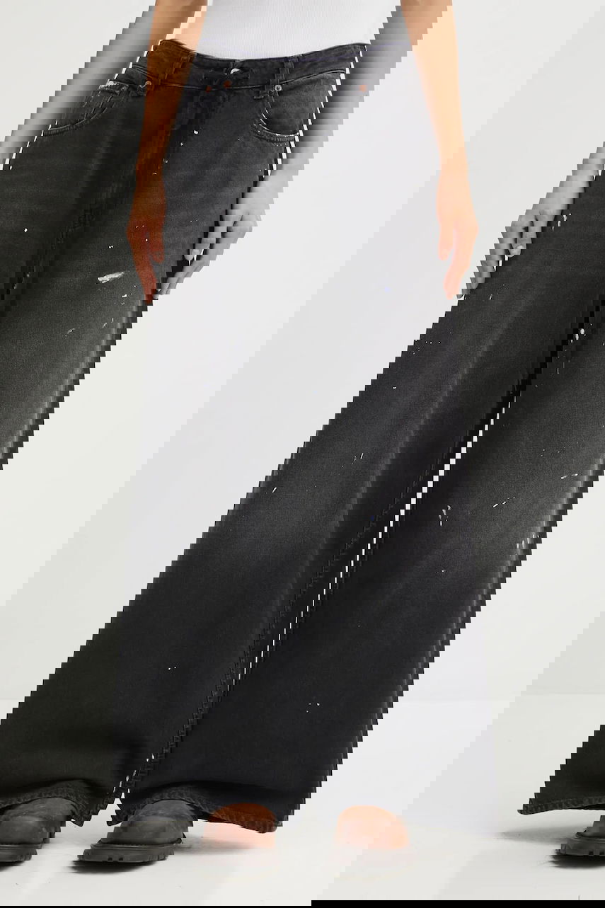 Jeans Maison Margiela MM6 Maison Margiela High Waist Wide-Leg Paint Splatter Drawstring Denim Svart | S52LA0262.M30011.966, 0