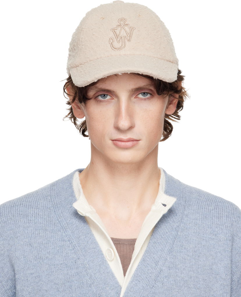 Keps JW Anderson JW Anderson Fleece Embroidered Logo Baseball Cap Blå | AC0409-FA0468