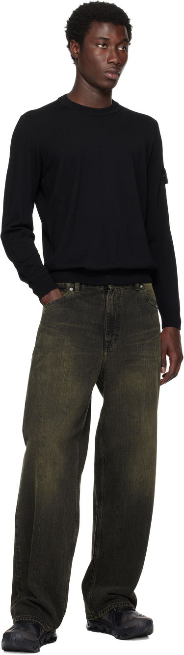 Sweatshirt Stone Island Stone Island Light RWS Geelong Wool Sweatshirt Svart | K2S15 5100071 S00C4, 4