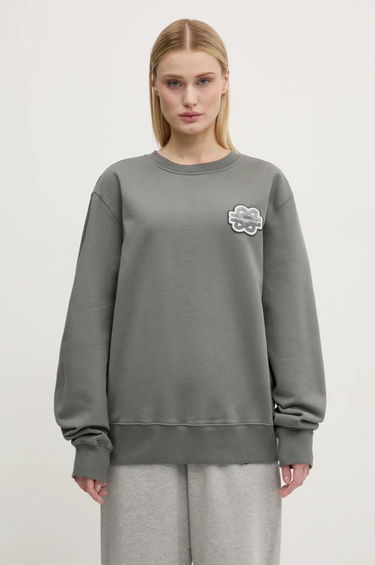 Sweater Filling Pieces Filling Pieces Gowtu Crewneck Sweatshirt with Applique Grå | 74533926002, 1