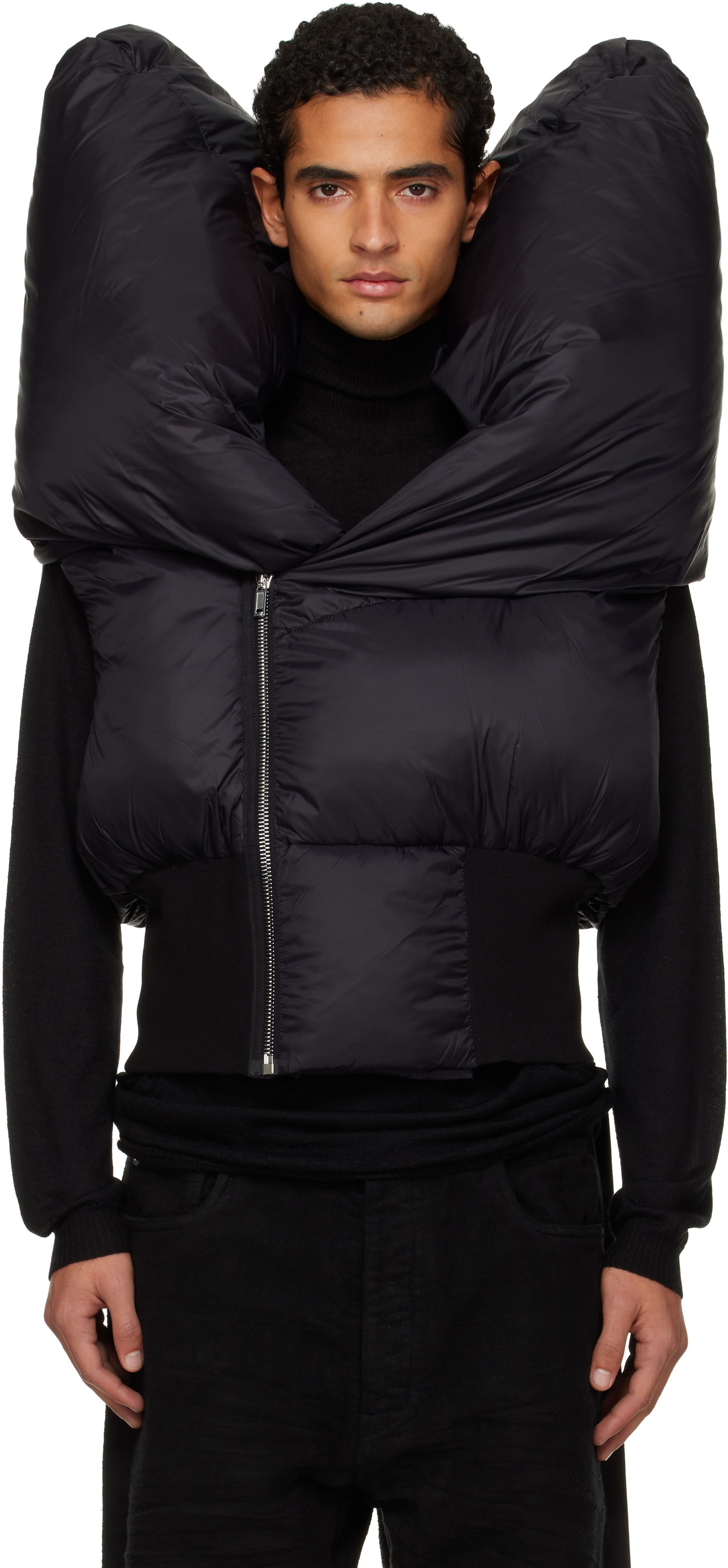Väst Rick Owens Concordians Anubis Padded High-Collar Vest Svart | DU02E7790 NP, 0