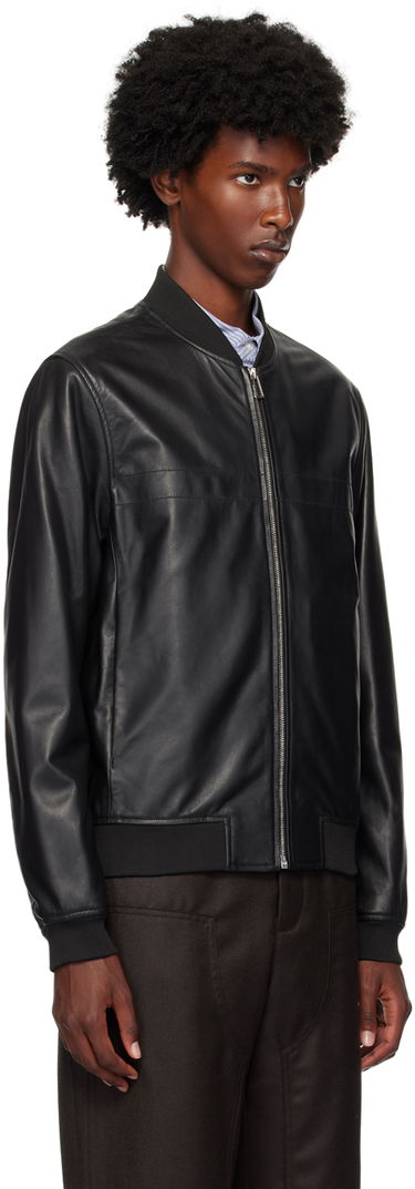 Bomberjacka Paul Smith PS Paul Smith Zip Leather Bomber Jacket Svart | M2R-078ZL-N21450-79, 1