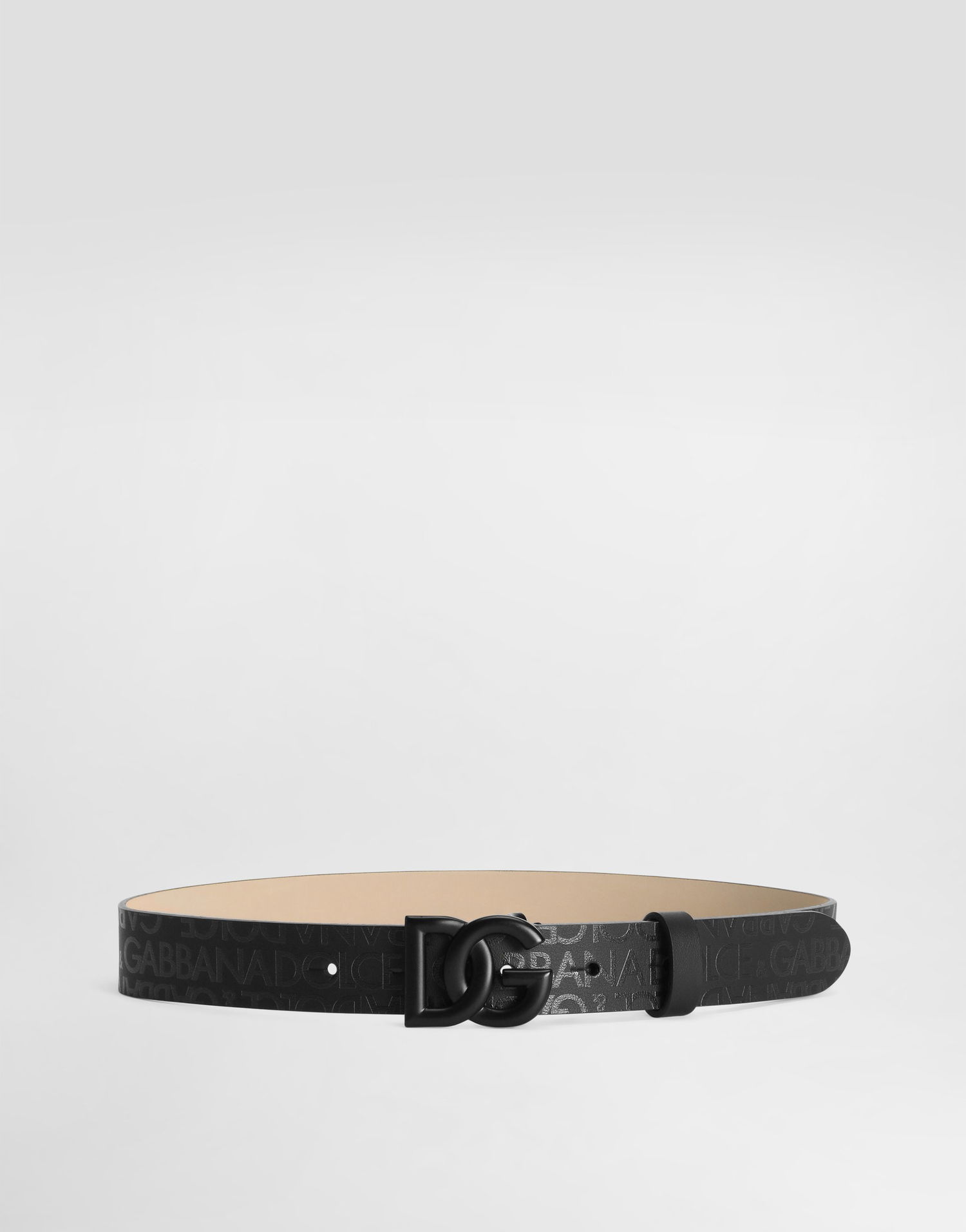 Bälten Dolce & Gabbana Dolce & Gabbana Calfskin DG Logo Belt Svart | EC0083AI66880999, 0