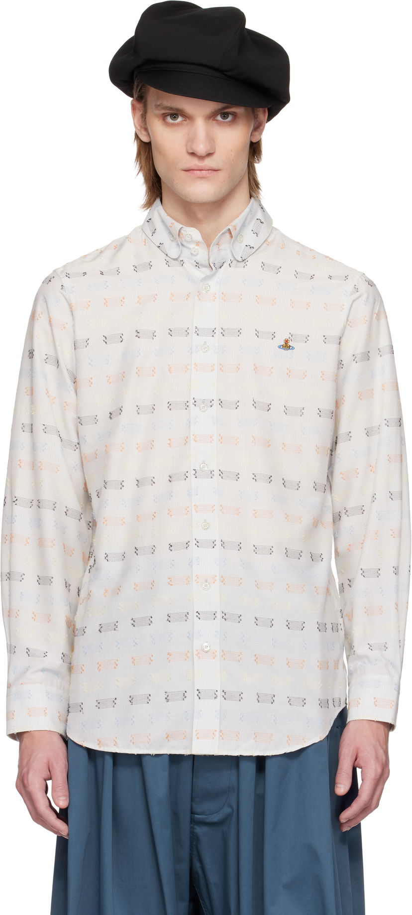 Skjorta Vivienne Westwood Vivienne Westwood Krall Two Button Shirt Vit | 24010005-W012W-