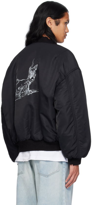 Bomberjacka We11done We11done Destroyed Bomber Jacket Svart | WD-JP2-24-088-U-BK, 2