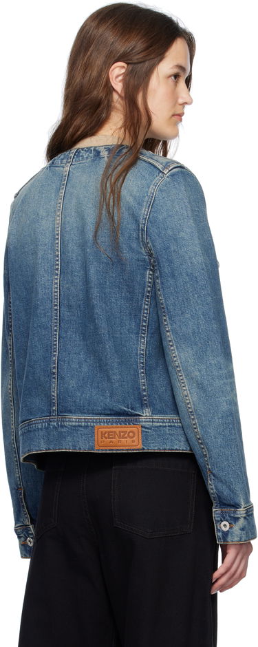 Jacka KENZO Kenzo Paris Collarless Denim Jacket Blå | FF52DV2506S7, 2