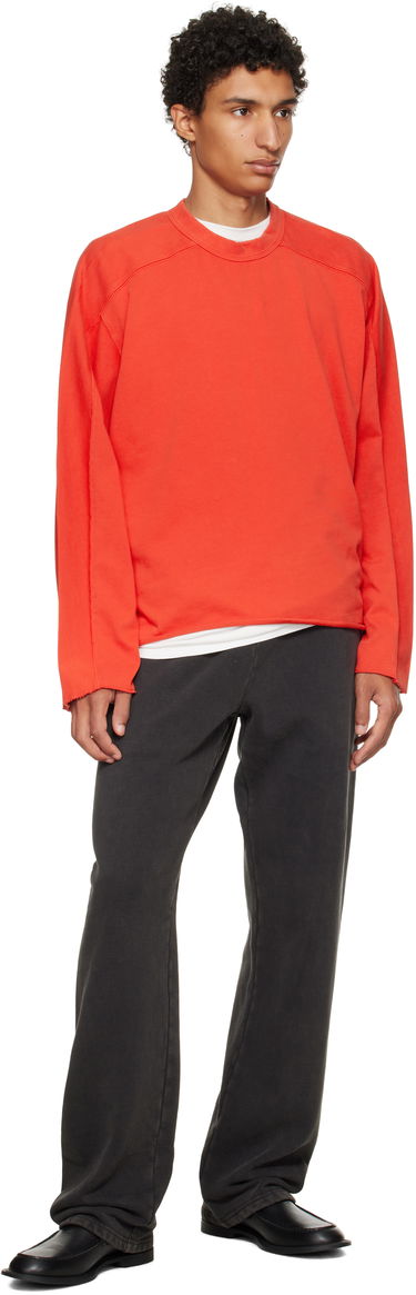 T-shirt Entire Studios Heavy Raglan Raw-Edge Long Sleeve T-shirt Orange | ES2486CH, 3