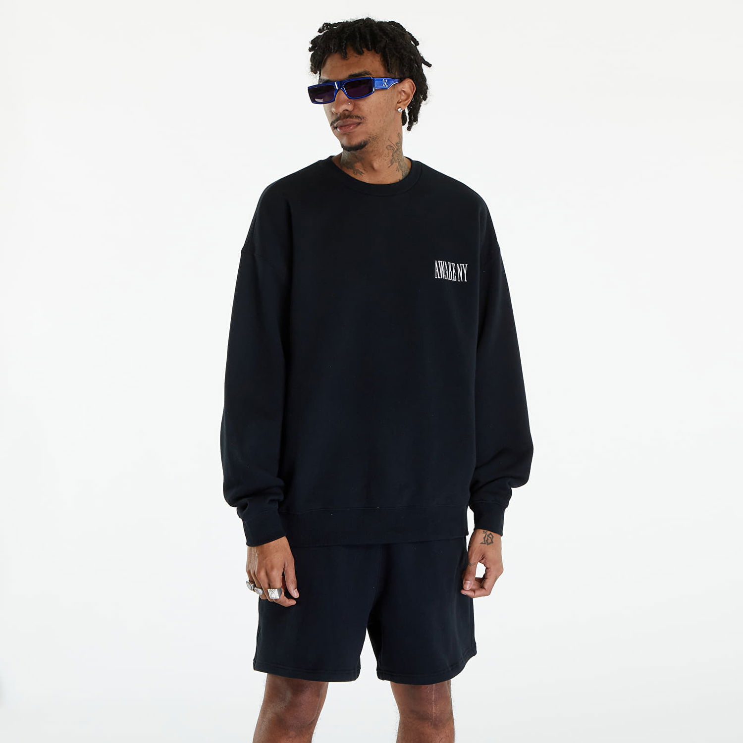 Sweatshirt Awake NY Awake Crewneck Black Svart | AWK-SP24-CN002-BLK, 0
