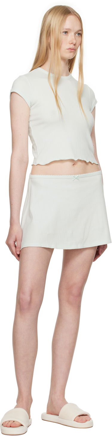 Kjol SKIMS SKIMS Drop Needle Pointelle Baby Tee Grön | ST-STT-8463, 3