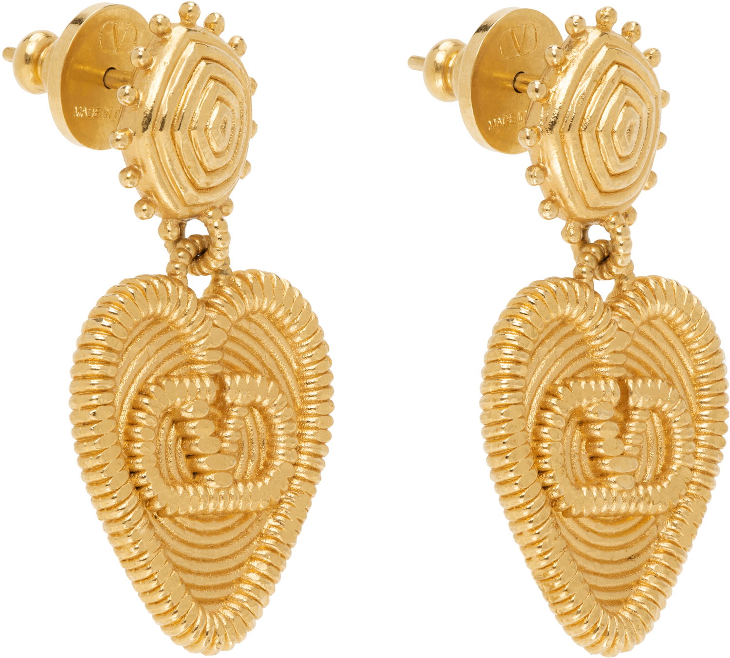 Örhängen Valentino Valentino Garavani Fil Perdu Gold-Tone Heart Drop Earrings Metallisk | 6W0J0AA0MET, 1