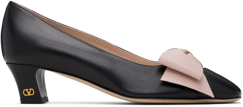 Smycke Valentino Valentino Garavani Bow Leather Heels Svart | 7W2S0LB5DDT