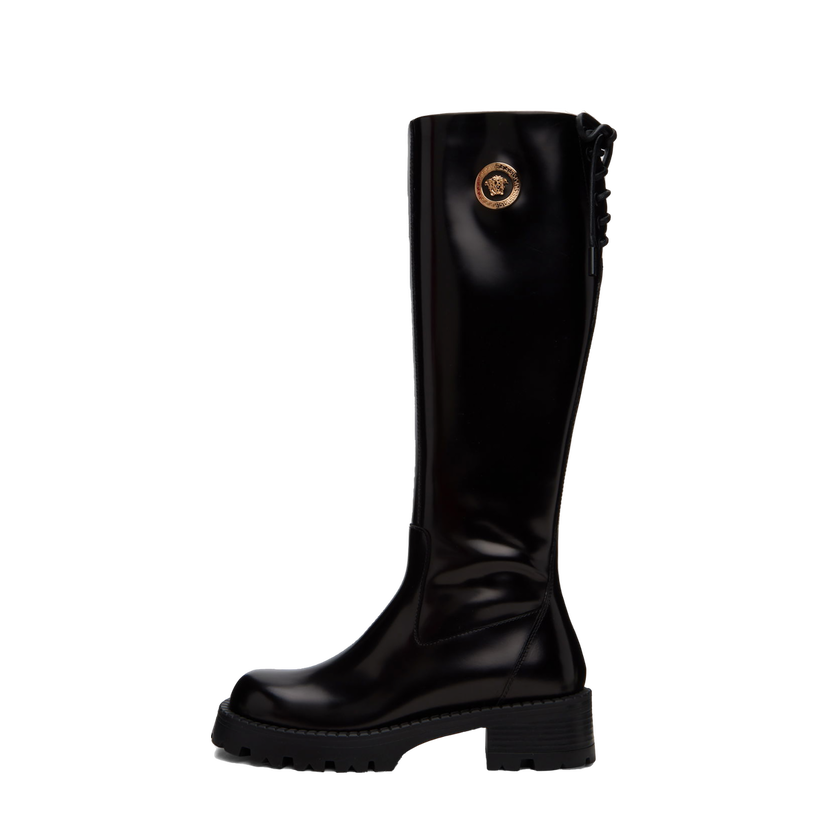 Sneakers och skor Versace Vagabond Knee High Leather Boots Svart | 1012490_1A08773