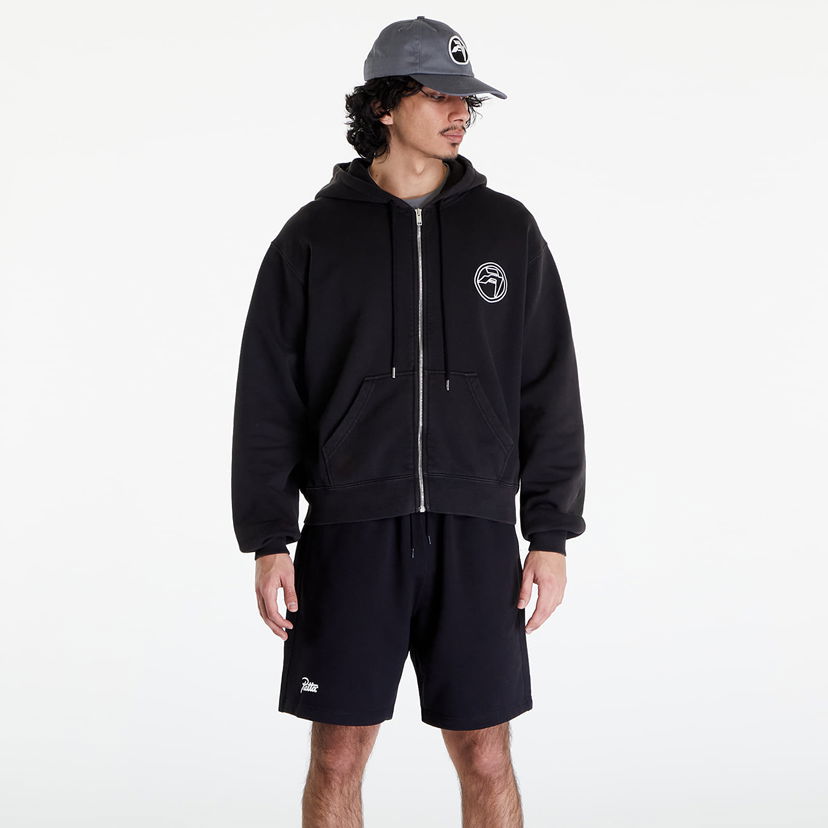 Sweatshirt Ambush Embroidered Emblem Zip Up Sweatshirt UNISEX Svart | BMBE002S24FLE0011001