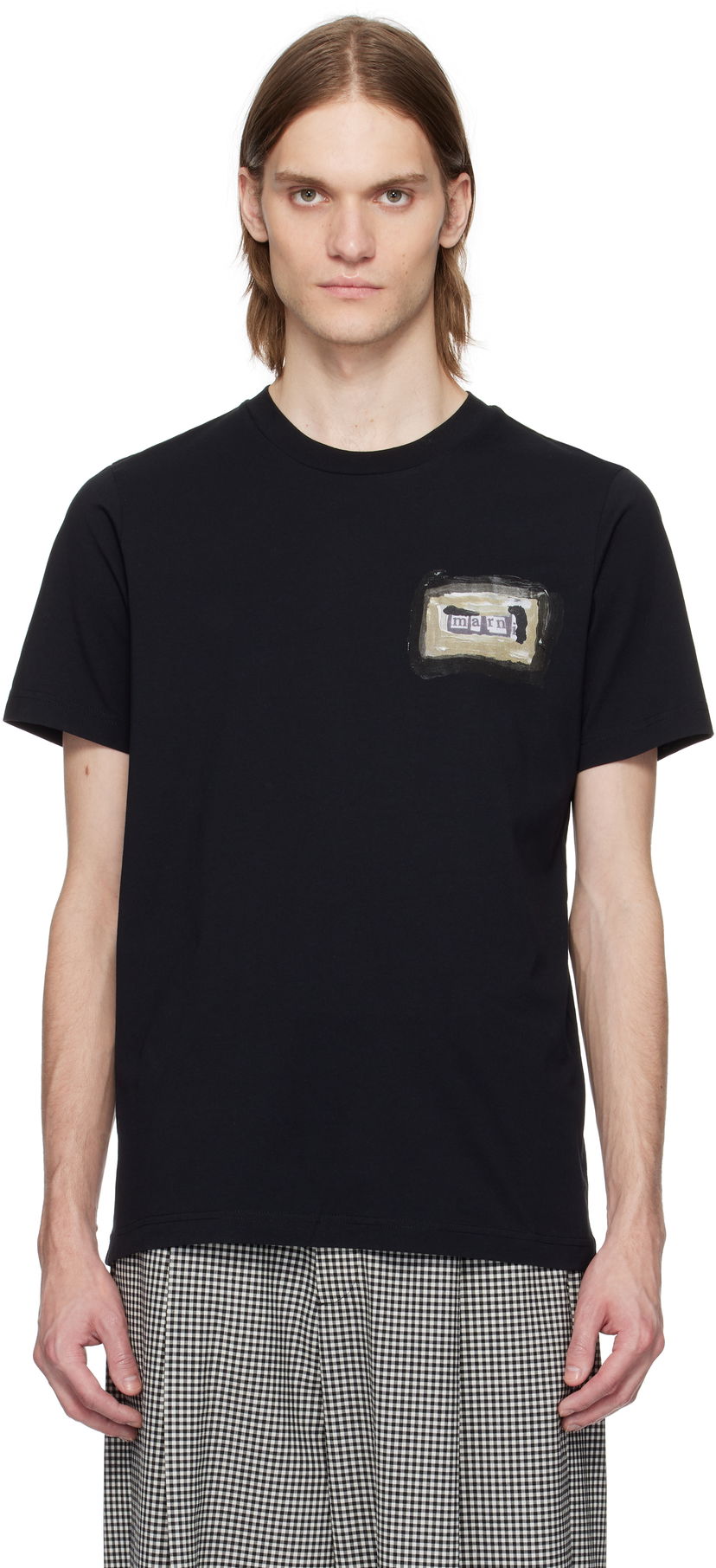 T-shirt Marni Marni Collage Print Cotton T-Shirt Svart | HUMU0198BP USCX92