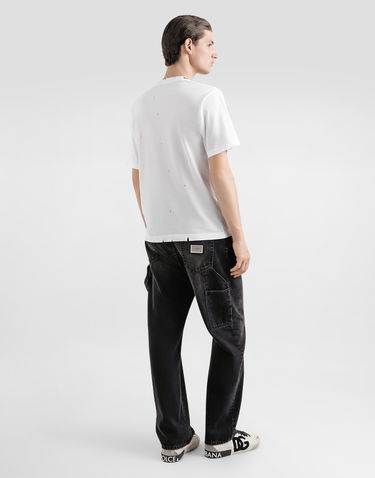 T-shirt Dolce & Gabbana Cotton T-Shirt With Postcard Print Vit | G8PN9TG7O4RW0800, 2