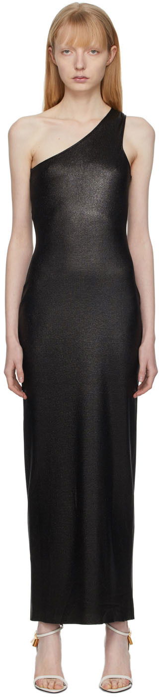Klä Tom Ford One Shoulder Glossy Long Dress Svart | ACK287-YAX370