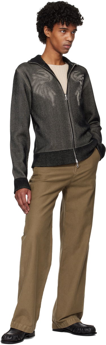 Sweater Dries Van Noten Dries Van Noten Zip-Up Knit Sweater Svart | 251-021223-1711, 4