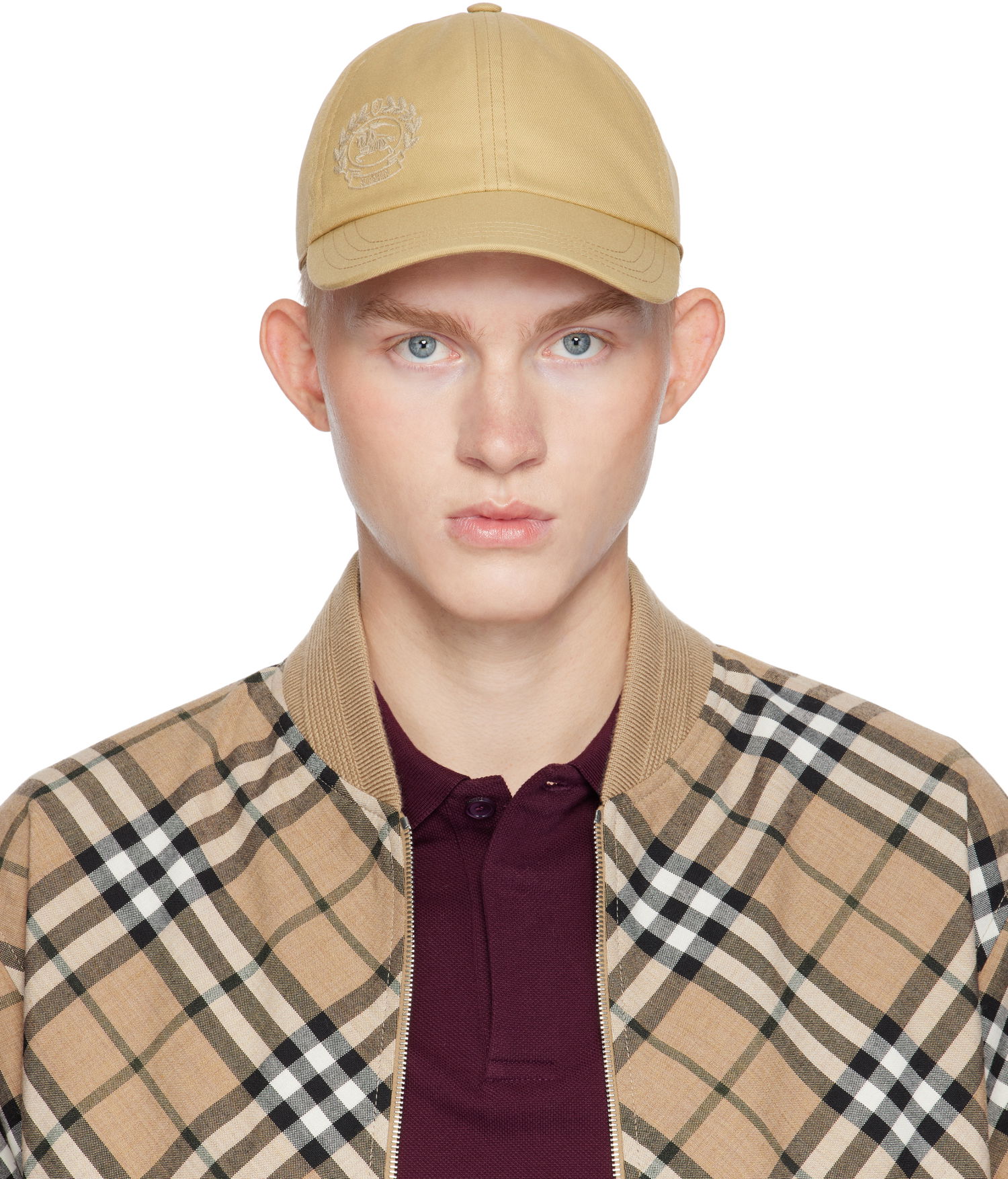 Keps Burberry Cotton Blend Baseball Cap Beige | 8094987, 0