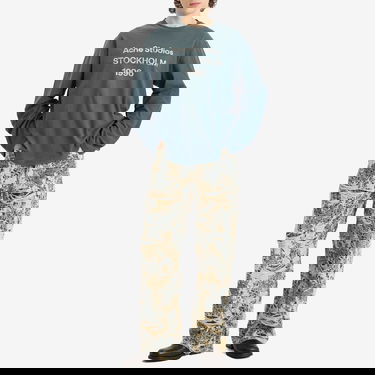 T-shirt Acne Studios 1996 Edden Long Sleeve T-Shirt, Size Large Blå | CL0197-BPA, 4