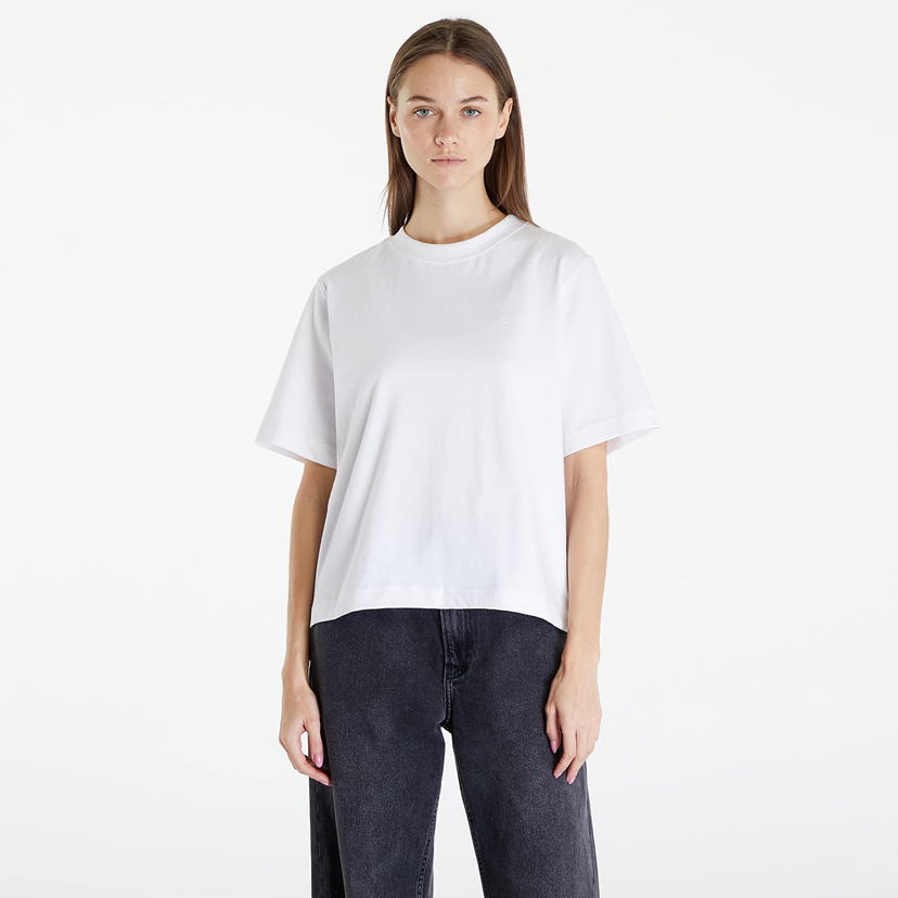 T-shirt Queens Essential T-Shirt With Tonal Print White Vit | QNS_002