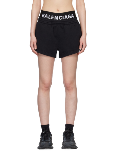 Shorts Balenciaga Drawstring Svart | 744725 TNVI6
