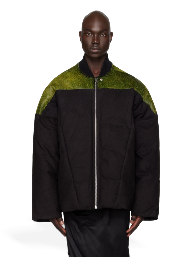 Jacka Rick Owens Flight Leather Down Jacket Svart | RR02C7708 LHCMO3