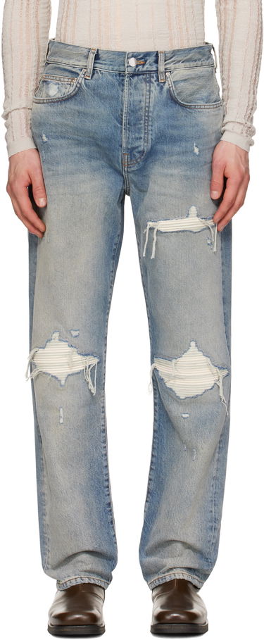 Jeans AMIRI AMIRI Suede Straight MX1 Jeans Blå | AMDNGH1085, 0