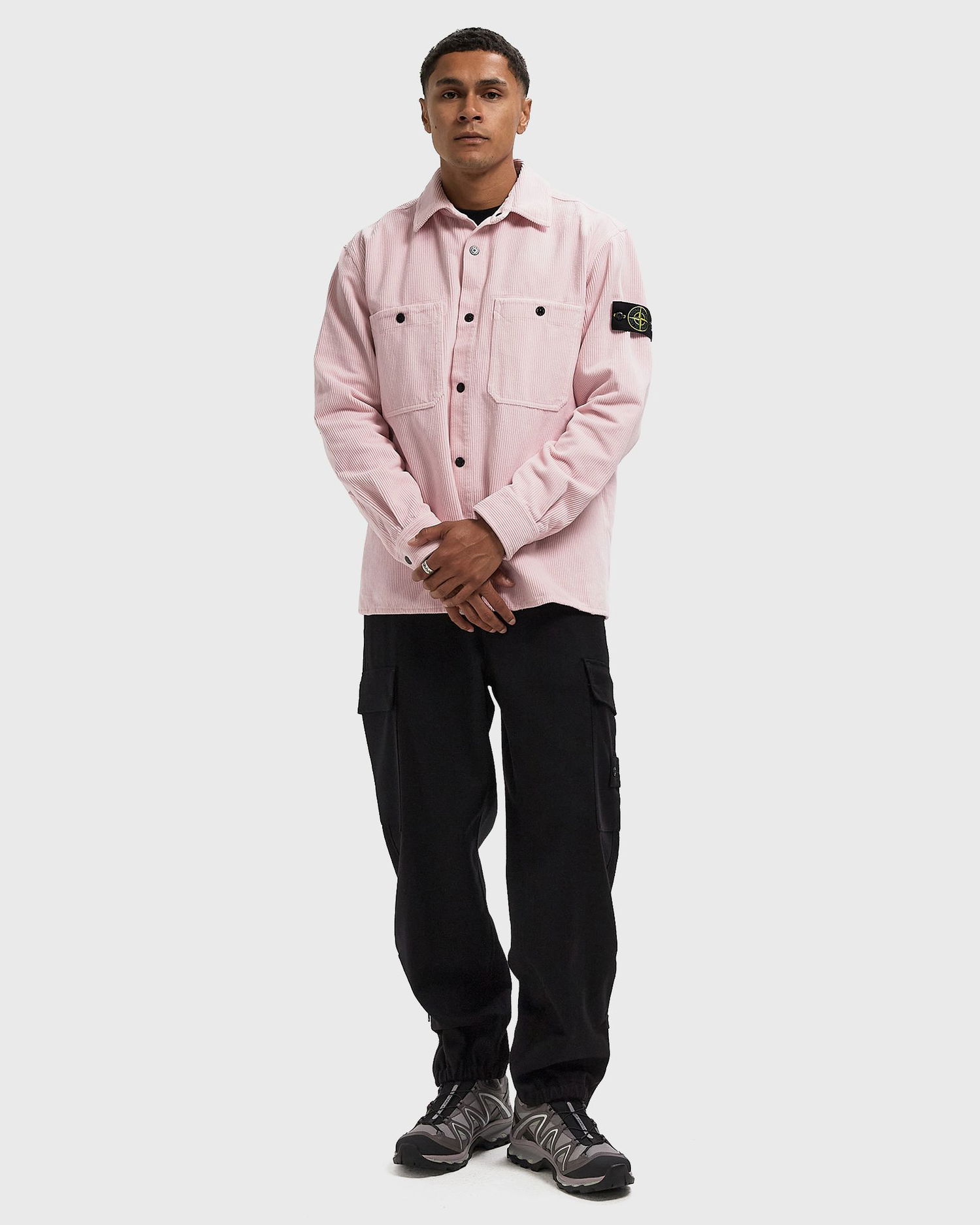 Skjorta Stone Island Corduroy Overshirt with Chest Pockets Rosa | K2S151200012S0212.V0080, 1