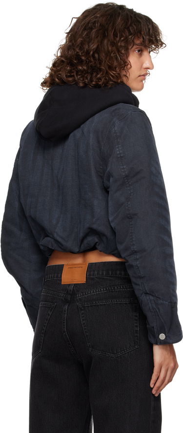 Jacka Alexander Wang Padded Cropped Hooded Jacket Blå | 4WC4242095, 2
