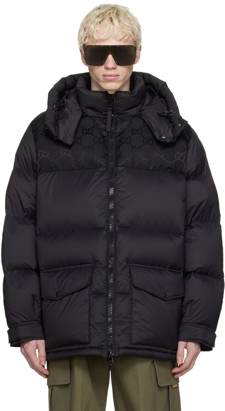Jacka Gucci Jumbo GG Down Jacket Svart | 762558 Z8BNG, 0
