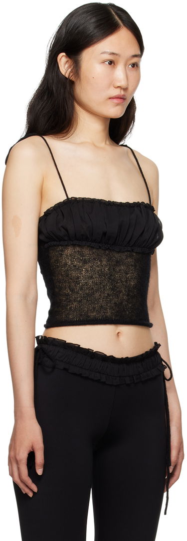 Linne GUIZIO Guizio Ruched Tank Top Svart | H23624S025, 1